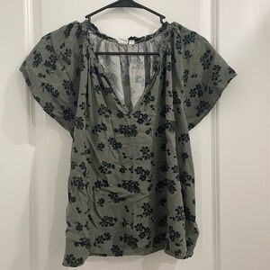 Gap Floral Green Women's blouse
